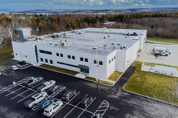 Drone photo of the production facility